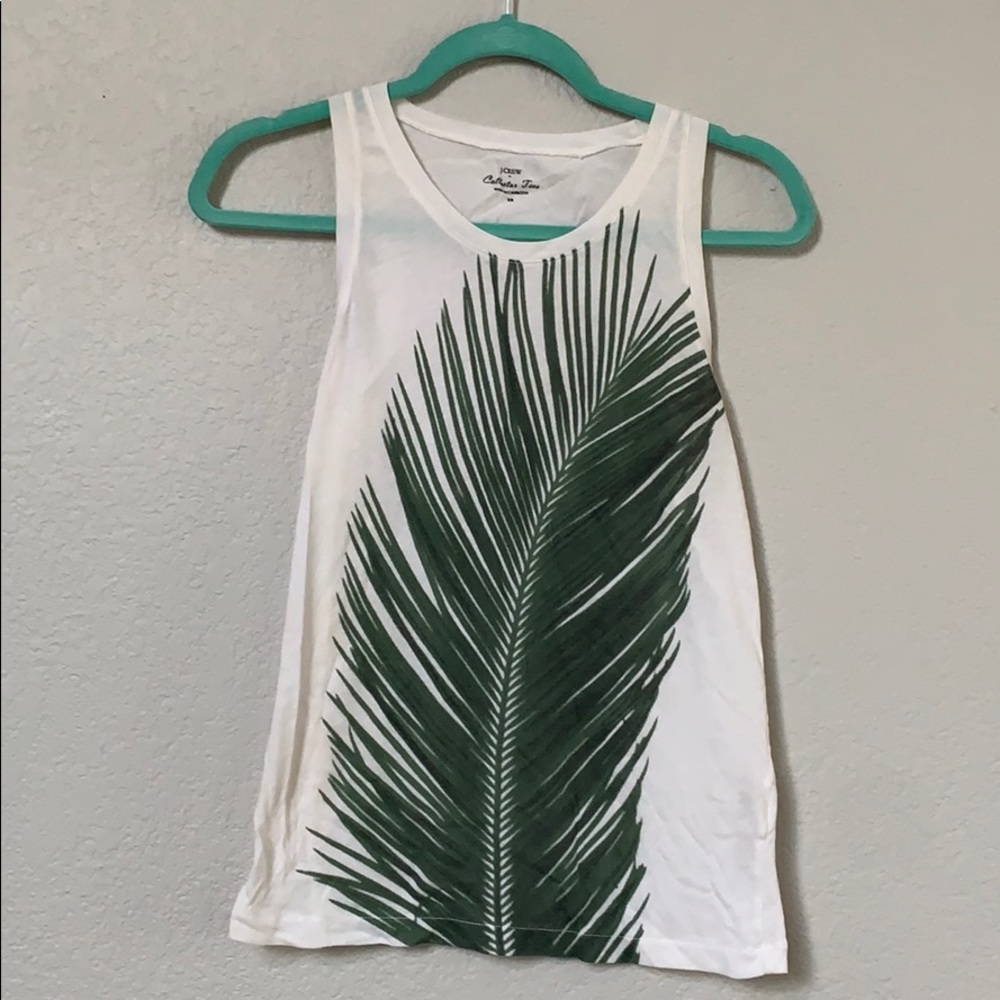 J crew palm tree tank